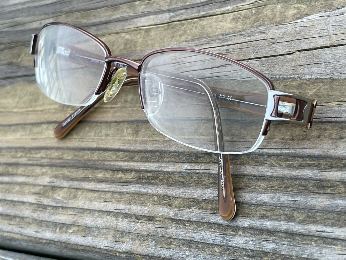 La Scala Women Eyeglasses Frame Handmade Glasses Brown Frame 