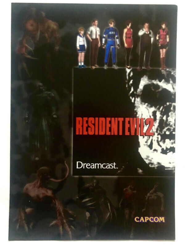 Poster Cartel Resident Evil 2 Dreamcast 1990-2000 90S Din4 29X21