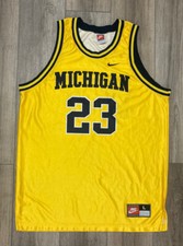 NIKE NCAA Michigan Wolverines 23 basketball Jersey men s size Large pre-owned