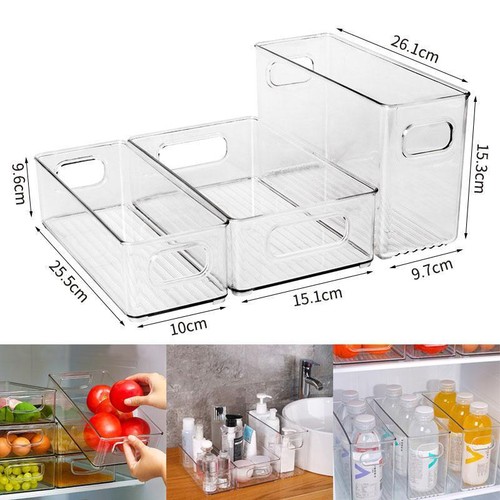 Transparent Refrigerator Storage Box for Vegetable & Fruit Organizer, Clear Cont