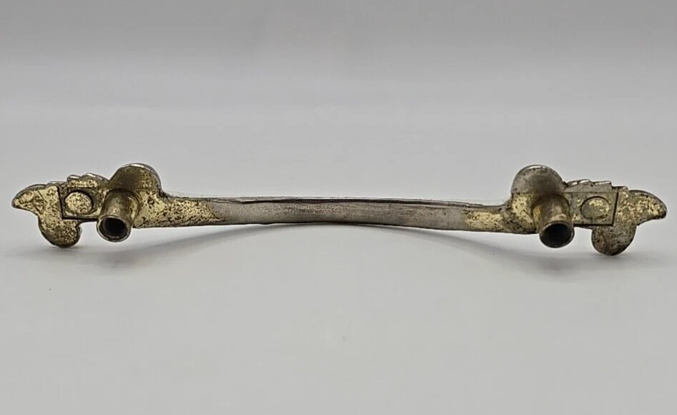 De colección JB Provincial Francés MCM Antiguo Latón con Tiradores de Cajón Blanco - Juego de 3 Foto 3 de 4