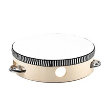 Tambourine Drum Handheld Drum Bell Birch Musical Educational Instrument for KTV
