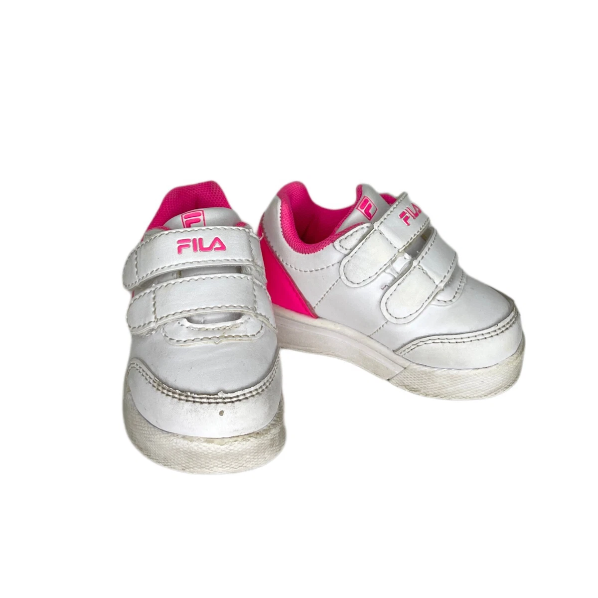 rib verdund Fruitig FILA White And Hot Pink Baby Shoes 3 7KM00001-155 | eBay