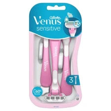Gillette Venus Sensitive Disposable Razors for Women - 2 Packs of 3 each