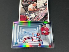Jarren Duran Boston Red Sox Auto Signed 2022 Bowman in 3D Red -