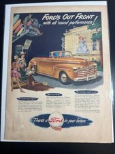 2 1945 - 46 Ford Super Deluxe Vintage 11 X 14 Print Ads 2 1945 - 46 Ford Super Deluxe Vintage 11 X 14 Print Ads
