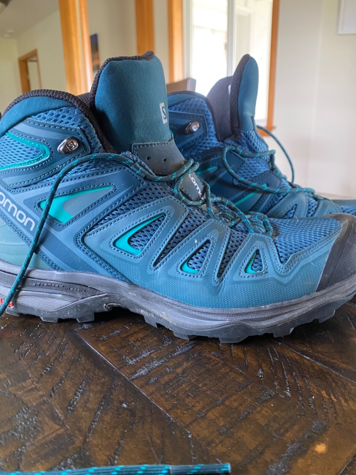 Stivali da trekking medi Salomon da donna blu X Ultra 3 taglia 11 verdi 402412