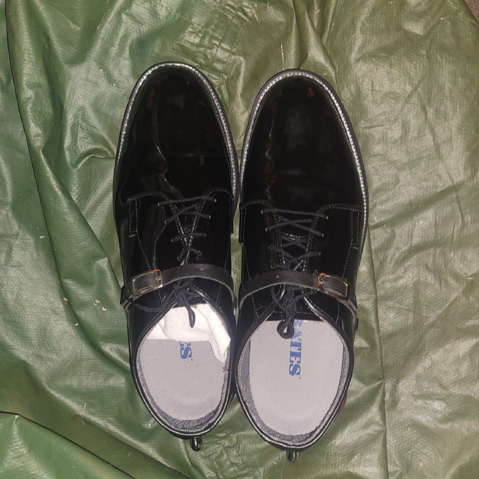 Bates lite black patent oxfords men size 11 D 00942 military ceremonial shoes eBay