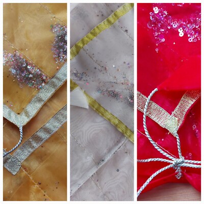 Asiatisches Brautkleid/Jora Taschen in Organza - in 3 Farben