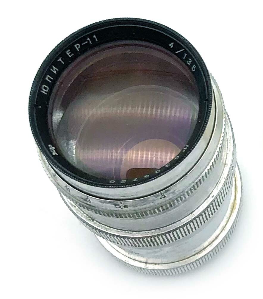 JUPITER-11 4/135mm KOMZ lens M39-L39 screw mount FED Leica Zorki