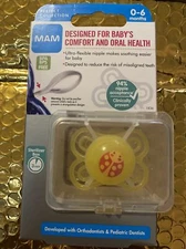 NEW !!! MAM Perfect Collection 1 Pacifier 0-6 months  LADYBUG BPA free