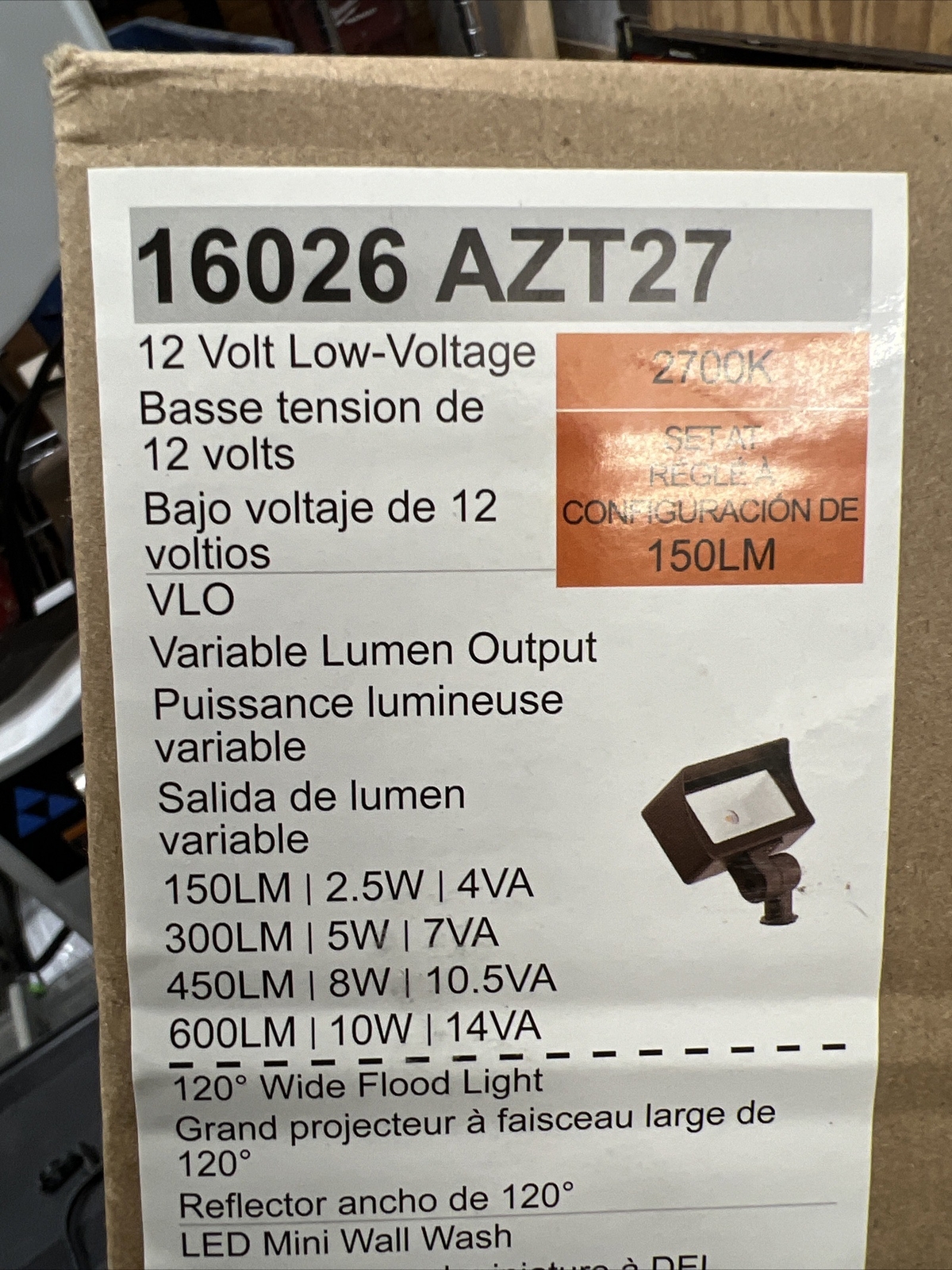 Kichler Lighting - 120&deg; Landscape 12V LED Wall Wash VLO Series 600LM!
