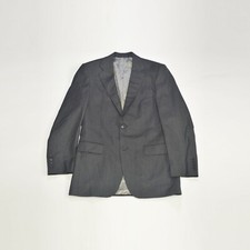 Aquascutum London Wool Herringbone 2-Button Blazer Made in Portugal Size 38R
