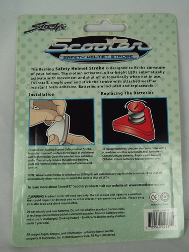 Casco de seguridad para scooter Street FX estroboscópico, LED rojo, seguridad, bicicleta - Imagen 2 de 4