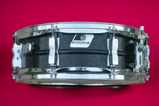 VINTAGE LUDWIG 5X14 BLACK GALAXY ALUMINUM ACROLITE SNARE DRUM for YOUR SET K55
