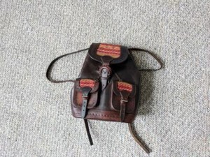 hand tooled leather backpack