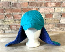VTG Columbia Gore Tex Sherpa Lined Trapper Hat - Turquiose - Size L/XL