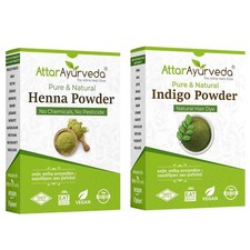 Natural Black Hair Henna Leaves powder, Indigo powder combo pack 200 grams each