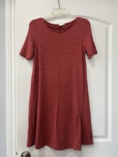 GAP Women’s Small Knit Striped Dress - Rust / Pink