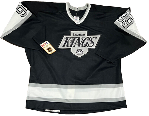 CCM Wayne Gretzky Los Angeles LA Kings authentisches kleines Block-Trikot 52 neu Vintage