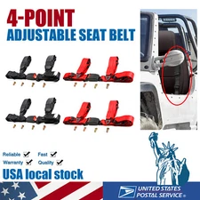 1PCS/2PCS 2" 4 Point Harness Racing Safety Seat Belts Shoulder Strap ATV UTV