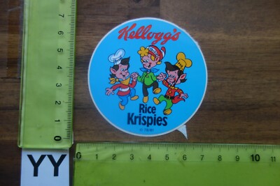 Alter Aufkleber Nahrung Cornflakes KELLOGG'S Spruch Rice Krispies 78/81