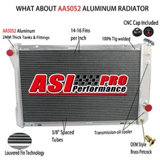 3 Row 62mm Radiator Fit 1982-92 Chevy Camaro Pontiac Firebird 5.0L 5.7L V8