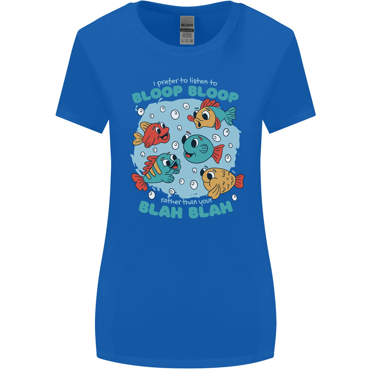 Bloop Bloop Funny Fishing Fisherman Womens Wider Cut T-Shirt