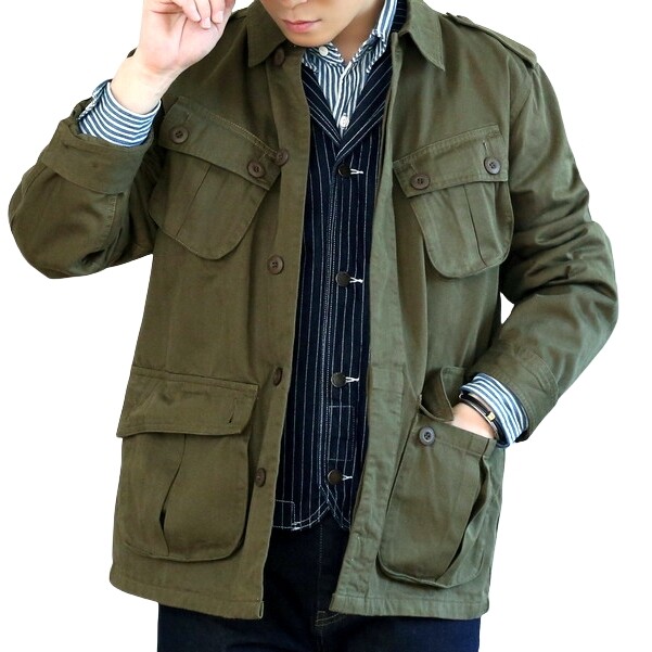Mens Jungle Fatigue Jacket Military Utility M42 Jump Work