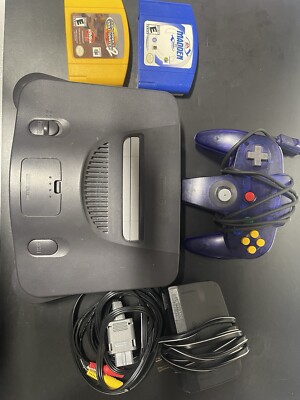 Nintendo 64 Bundle (Console, Cords, Expansion Pack, Controller, 2 Games) WORKING