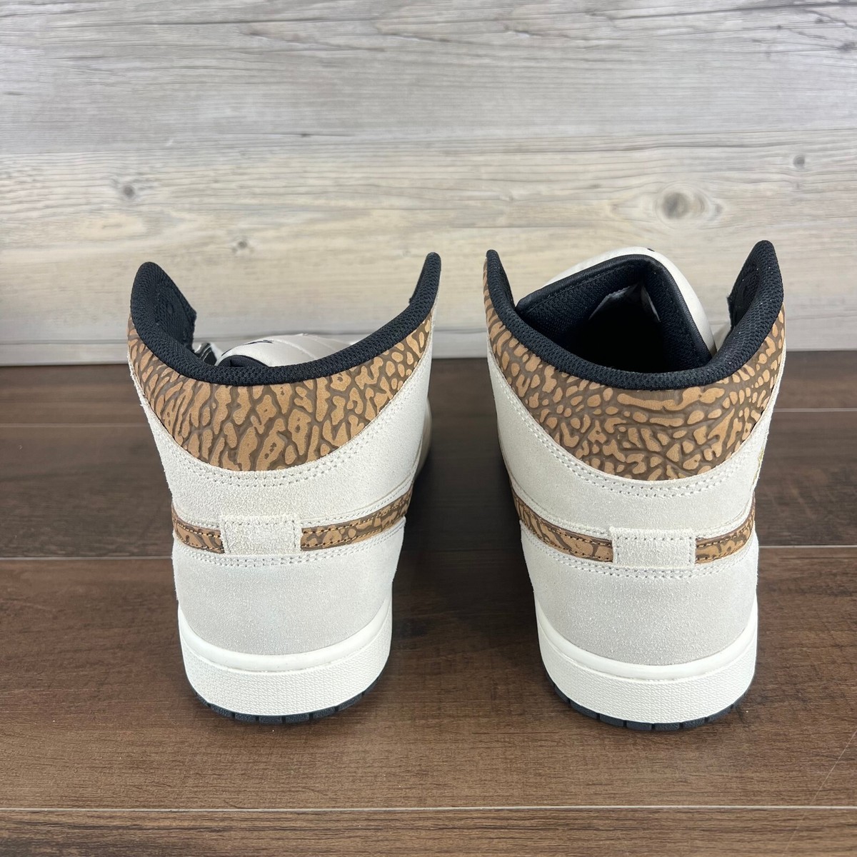 Air Jordan 1 Mid SE Brown Elephant Mens Size 10 Metallic 