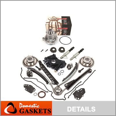 Timing Chain Kit VCT Selenoid Cam Phaser Oil Water Pump for 07-08 Ford 5.4