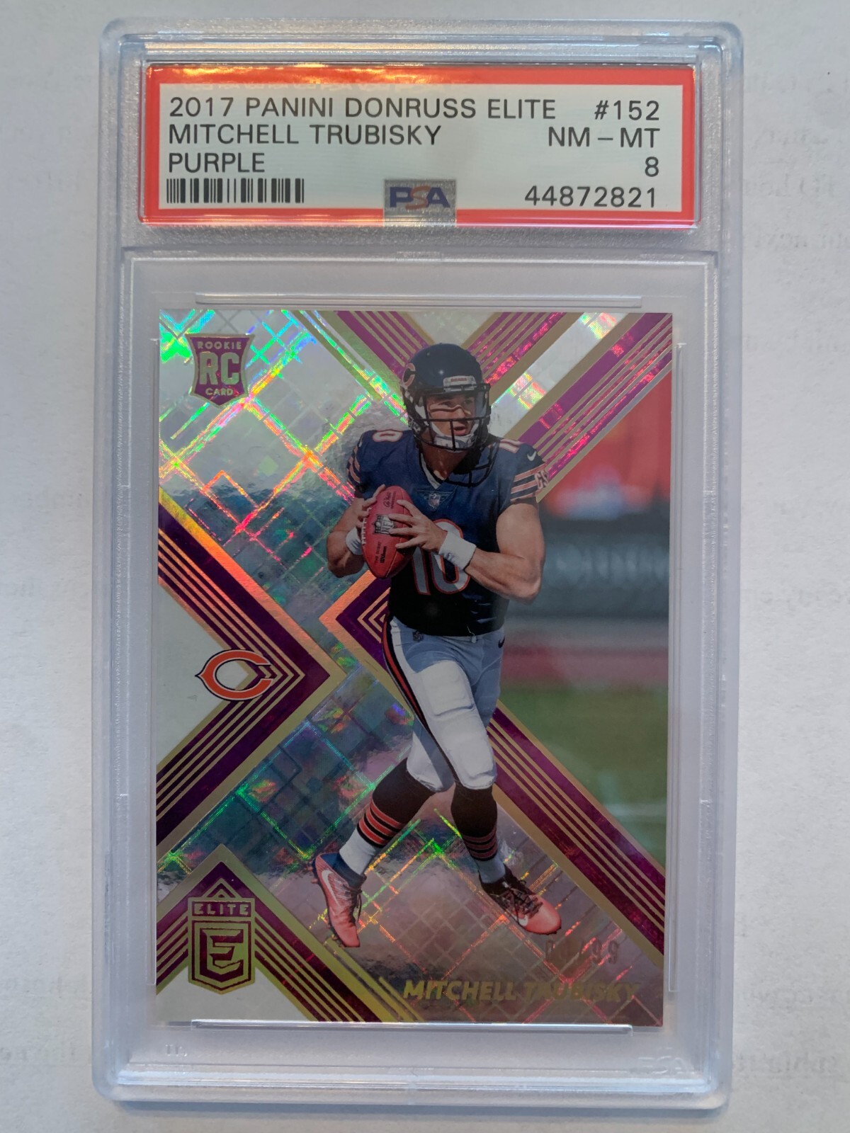Mitchell Trubisky Panini Donruss Elite #152 Purple