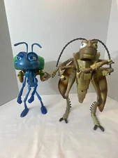 1998 Disney Pixar A Bug's Life Talking, Moving Flik & Talking Hopper - Vtg RARE