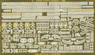 WEM PE7080 1/700 HMS Repulse Etching Parts for Tamiya