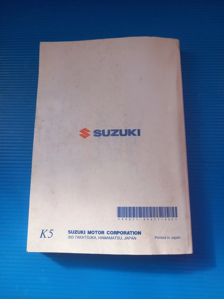 Libretto Uso e Manutenzione Suzuki GSX-R 600 2004 2005 K4 K5 - Immagine 2 di 3