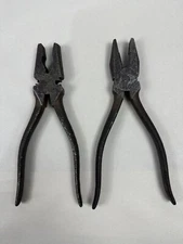 Vintage Crescent Tool Co 1950-8 Lineman Pliers and 1000-8 Lineman Fence Pliers