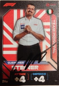 Guenther Steiner Netflix Star original signed F1 HAAS trading card