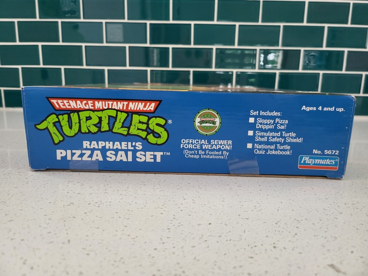 TMNT Raphael's Pizza Sai Set (Sealed) 1991 Playmates Teenage