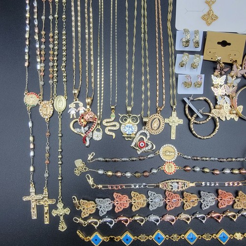 Joyería por mayor 40 piezas Kit de lote 18K 24K chapado en oro Oro Laminado Mayoreo | eBay