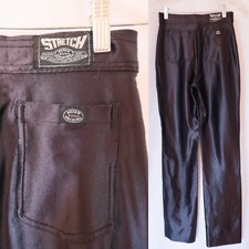 Vintage 1970s Black 'Peter Golding' Spandex Disco Glam Shiny Pants XS See info