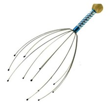 12 Fingers Head Massager Therapy Stainless Wire Hand Held Head Scalp Massager