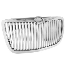 Fits 2005-2010 Chrysler 300 300c Chrome Vertical Front Bumper Hood Grille Grill