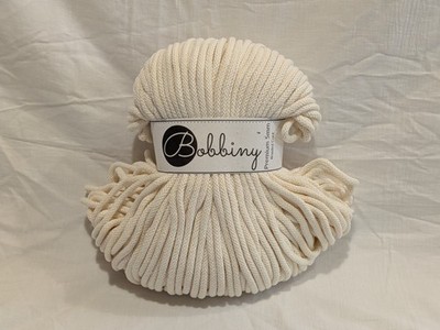 Bobbiny Premiun 5mm Braided Cord 100 meters Color is Natural