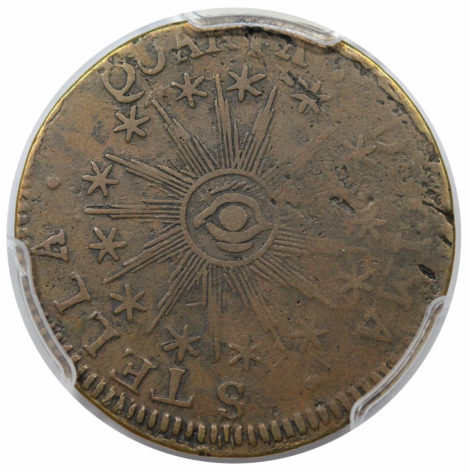 1786 Vermont Copper, Landscape, VERMONTENSIUM, RR-6, PCGS VF20 - Image 2 of 3