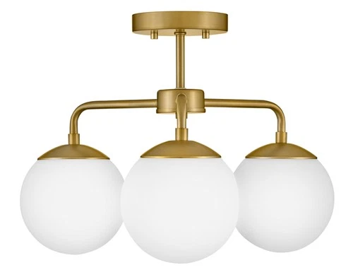 Lark 84203 Julep 3 Light 20"W Semi-Flush Ceiling Fixture - Brass - Picture 2 of 7