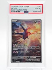 LATIOS 2024 POKEMON SURGING SPARKS 203/191 ILLUSTRATION RARE PSA 10 Q3963-5