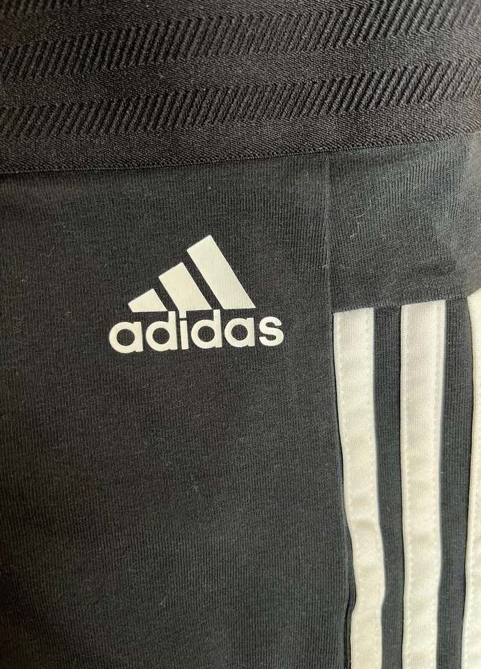 Womens Adidas Classic Athletic Capri Joggers Medium M 12-14 - Black - Cotton - Image 2 of 4