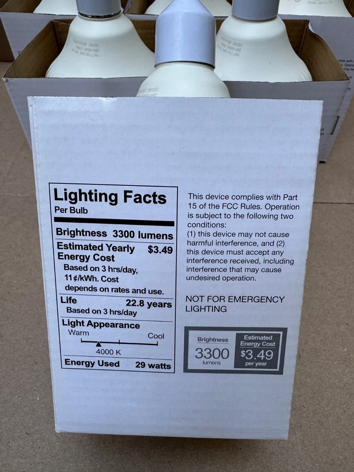 6-Pack Feit LED Light Bulb 120V Indoor/Outdoor Specialty Classic Frosted 3300lm - Image 4 of 4