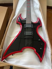 Custom BC. Rich Warbeast Black with Red Bevel Electric Guitar HH Pickup
